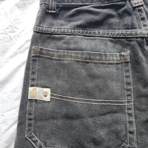 Vtg Paco Jeans Y2K Men's Black Shorts Distressed Size 30 Is Used - Picture 8 of 13
